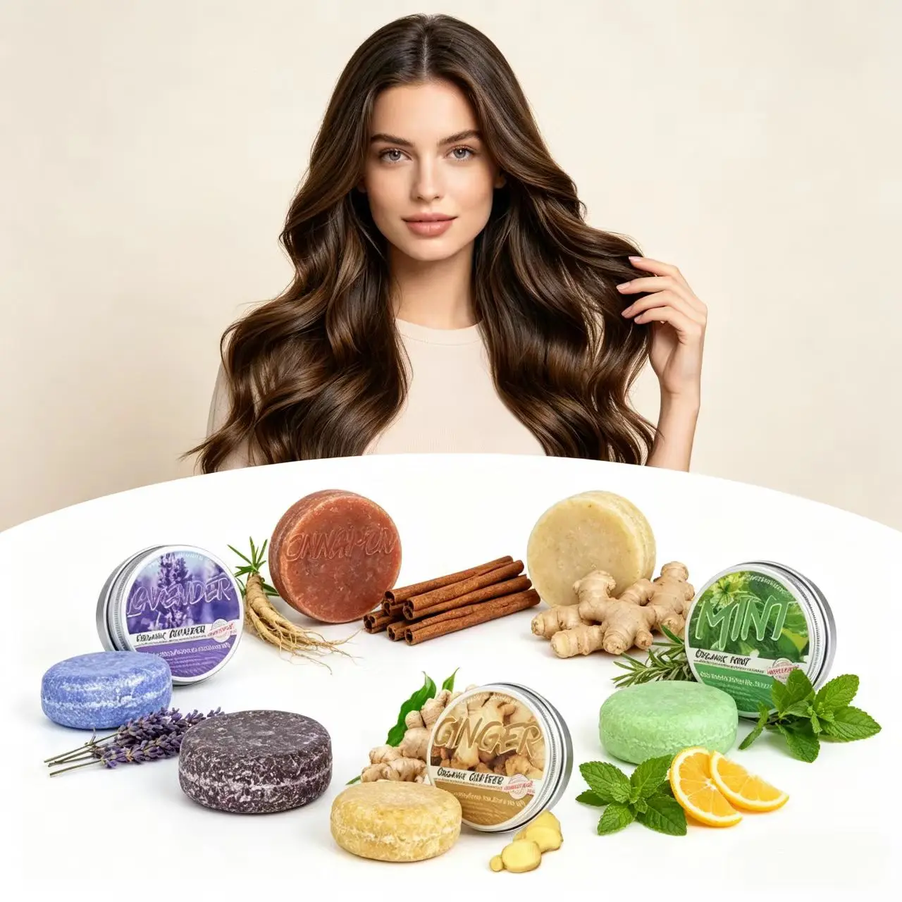 Hair Care Products - ジンジャー配合シャンプーソープ、ヘアケアソープ、海外で人気のシャンプーソープ、ティーツリー、ジンジャー、ショウウ、ラベンダー、レモン配合、深層クレンジング