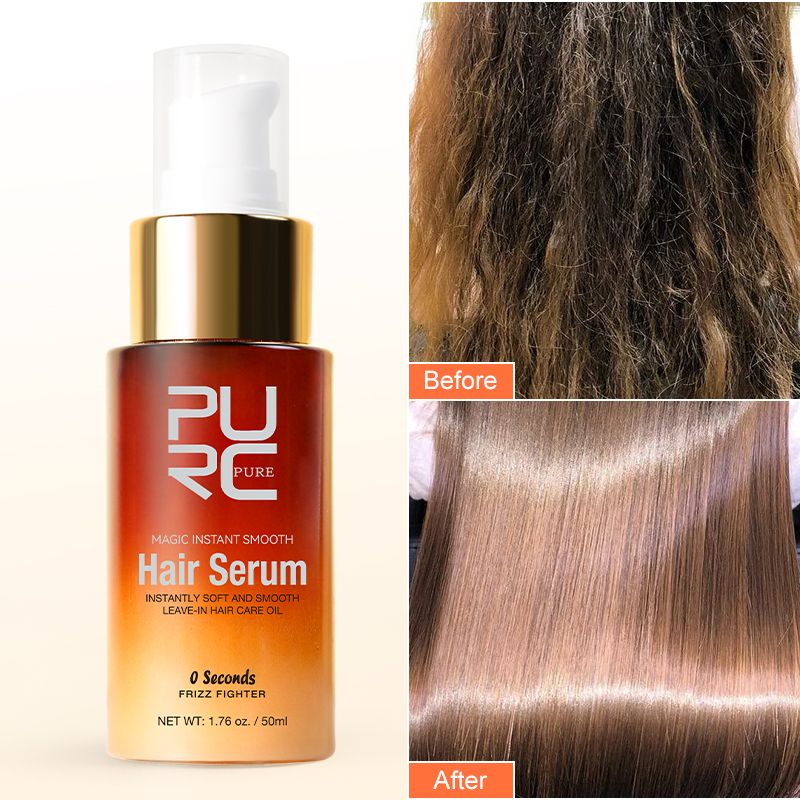 Hair Care Organic - PURC マジックスムージングヘアセラム深い栄養ヘアオイル修復ダメージヘアトリートメントコンディショナープロフェッショナルヘアケア