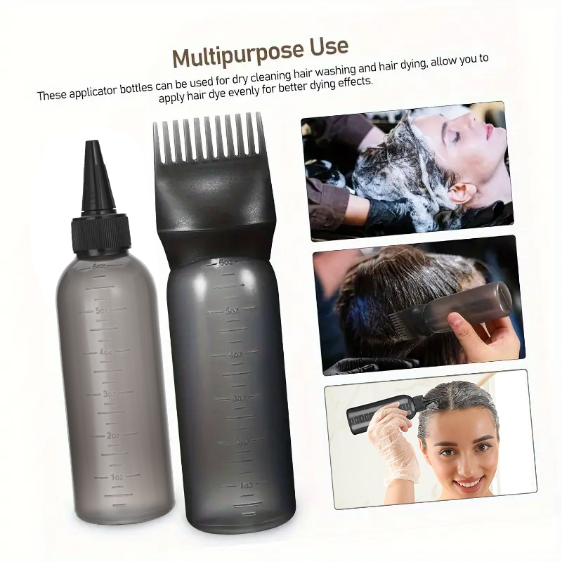 2ピースプラスチック詰め替えスクイーズボトル&ルートコームア - Hair Care Products のレビューと価格