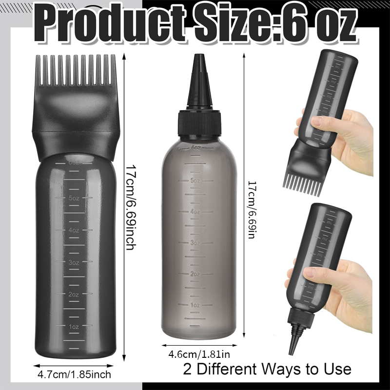2ピースプラスチック詰め替えスクイーズボトル&ルートコームア - Hair Care Products のレビューと価格