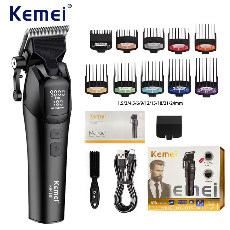 Kemei-プロの電動バリカン,コードレスバリカン,USB充 - Hair Care Korean Products のレビューと価格