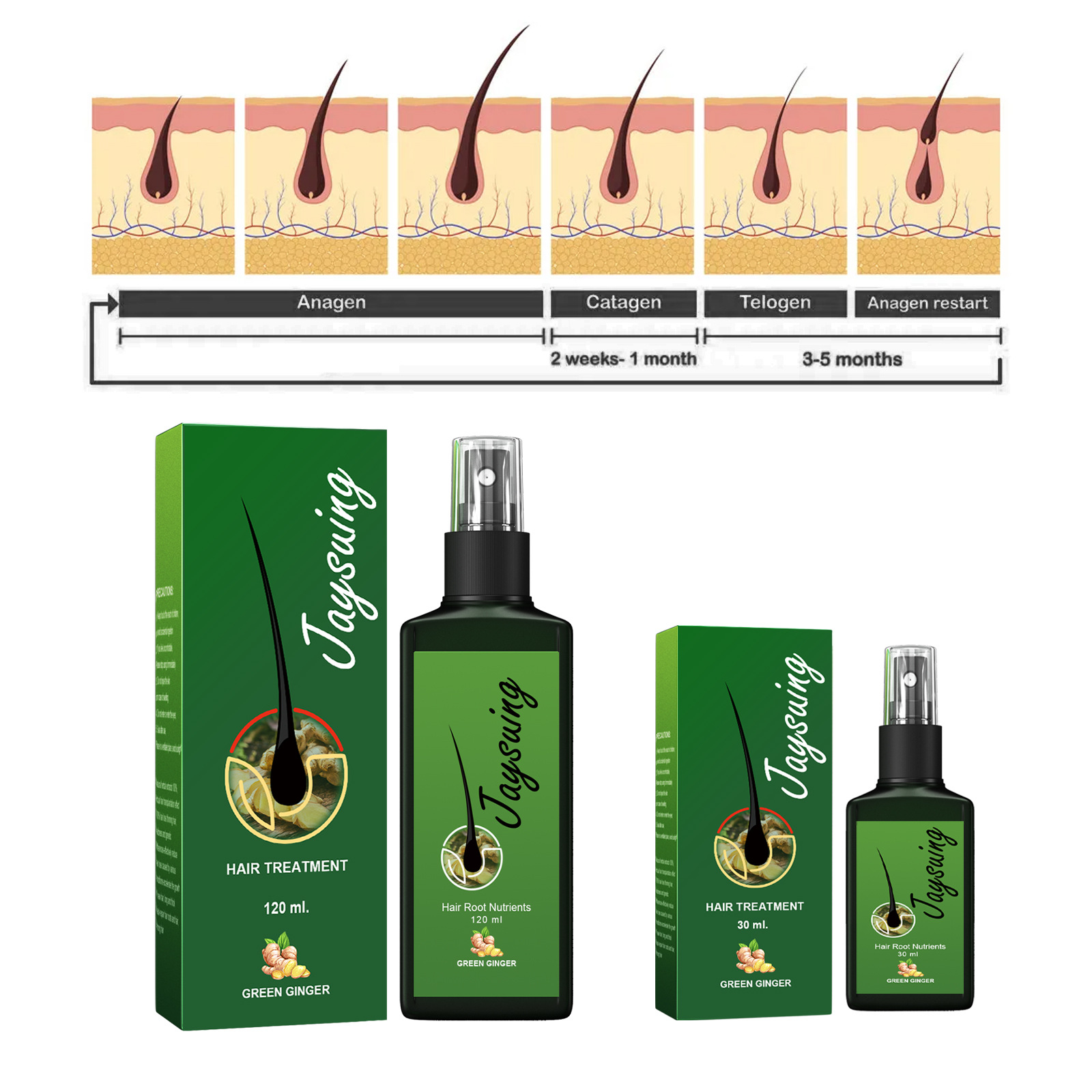 生姜の急速成長スプレー,根の成長,脱毛防止,液体頭皮,損傷し - Hair Care Products のレビューと価格