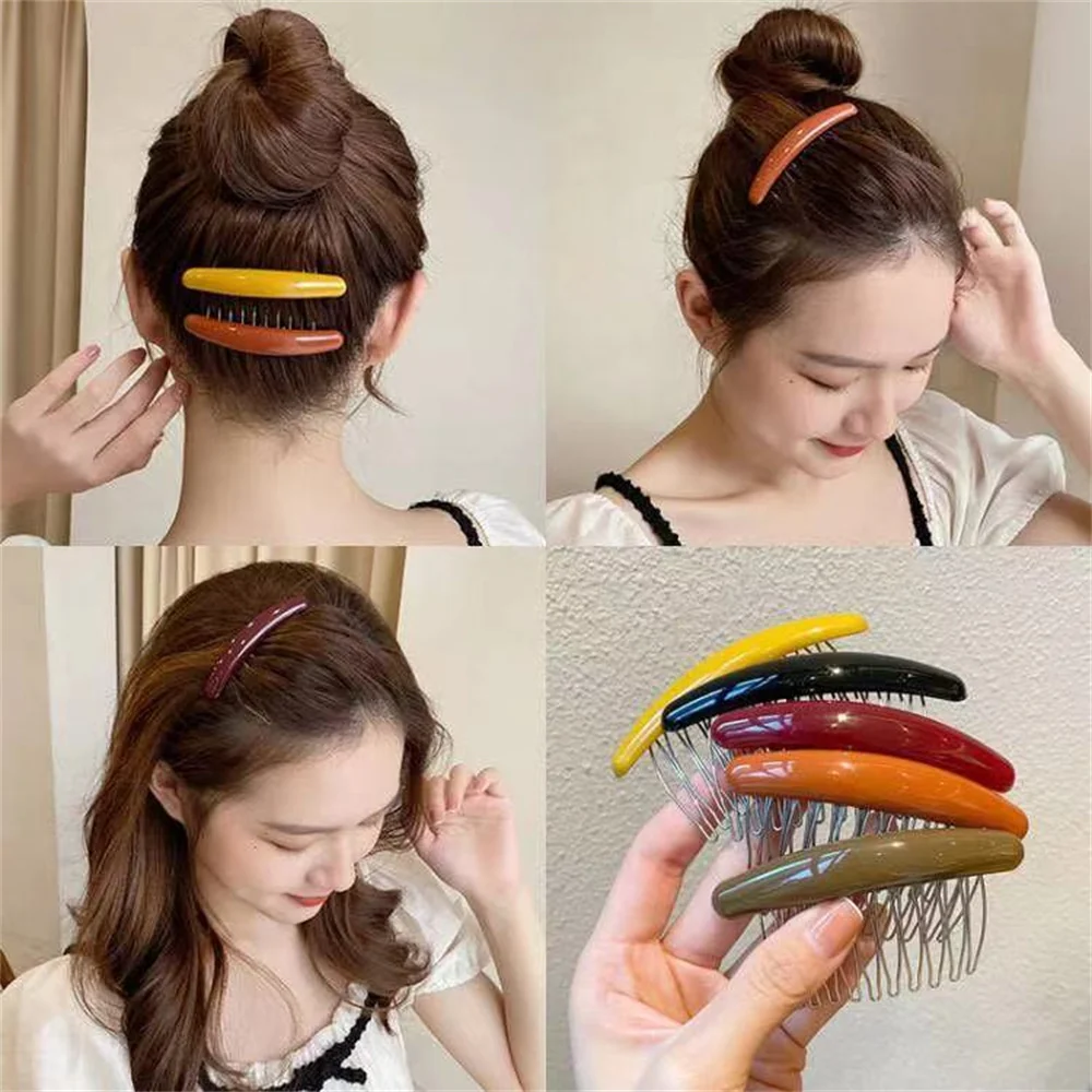 女性のためのヴィンテージバナナコームクリップ,モノクロ,ヘア - Hair Care Korean Products のレビューと価格