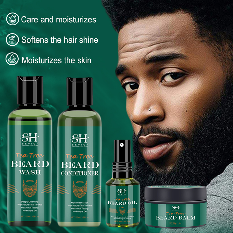 ティーツリーひげオイルセット男性のための天然純粋な植物エキス - Hair Care Organic のレビューと価格